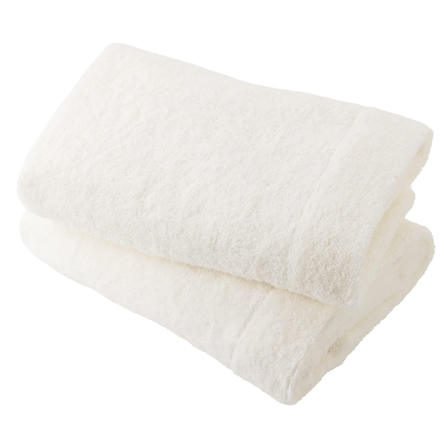 

Muko First Bath Towels, Made in Japan, Senshu Towels, Thick, 100% Cotton, Set of 2, Off-White