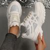 Fashion Fashion Crystal Chunky Sneakers Women Thick Bottom Non Slip Vulcanized Shoes Woman Plus Size 43 Breathable Platform Sports Shoes