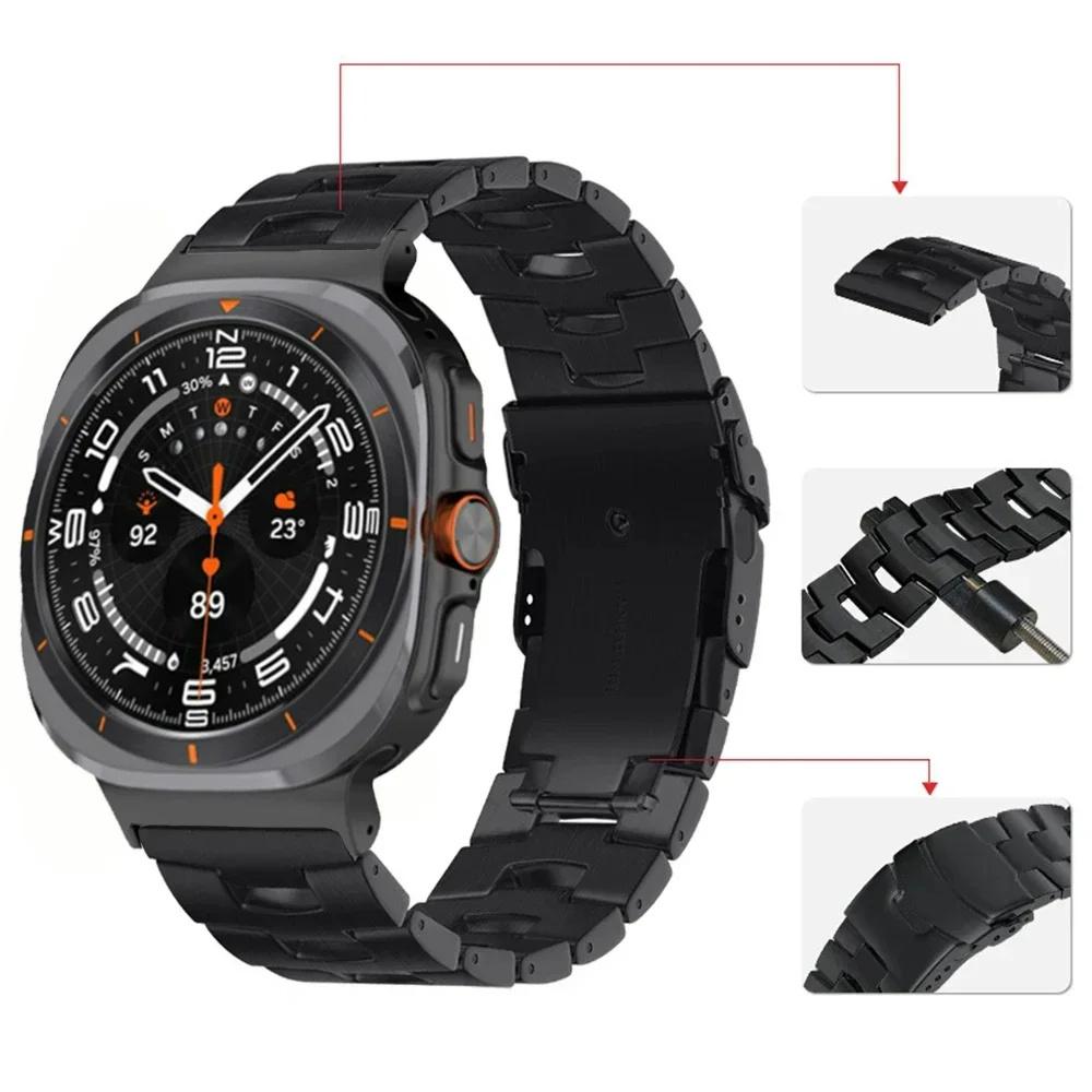 Wrist Band for Samsung Galaxy Watch8 44mm/40mm/Watch8 Classic 46mm Oracle Bone Shape Titanium Alloy Watch Strap
