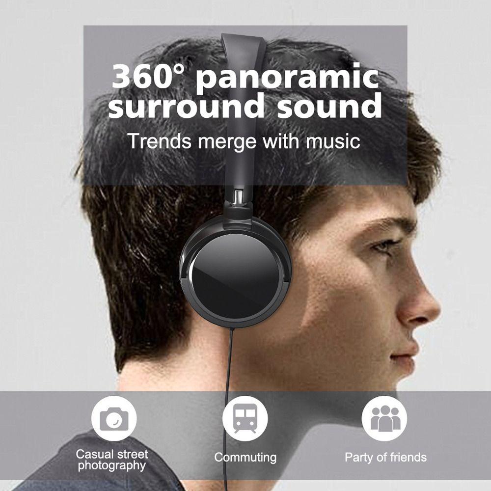 Soft Ear Pads Wired Headphones Lightweight Computer Headphones Head Mounted Earphones Computer Use