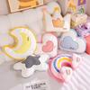 Starry Sky Plush Cushion Pillow Cloud Rainbow Heart Print Home Gifts Decoration