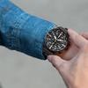 Citizen Eco-Drive Series Hollow Luminous Waterproof Quartz Movement Leather Strap Watch Men watches Black CA0695-17E