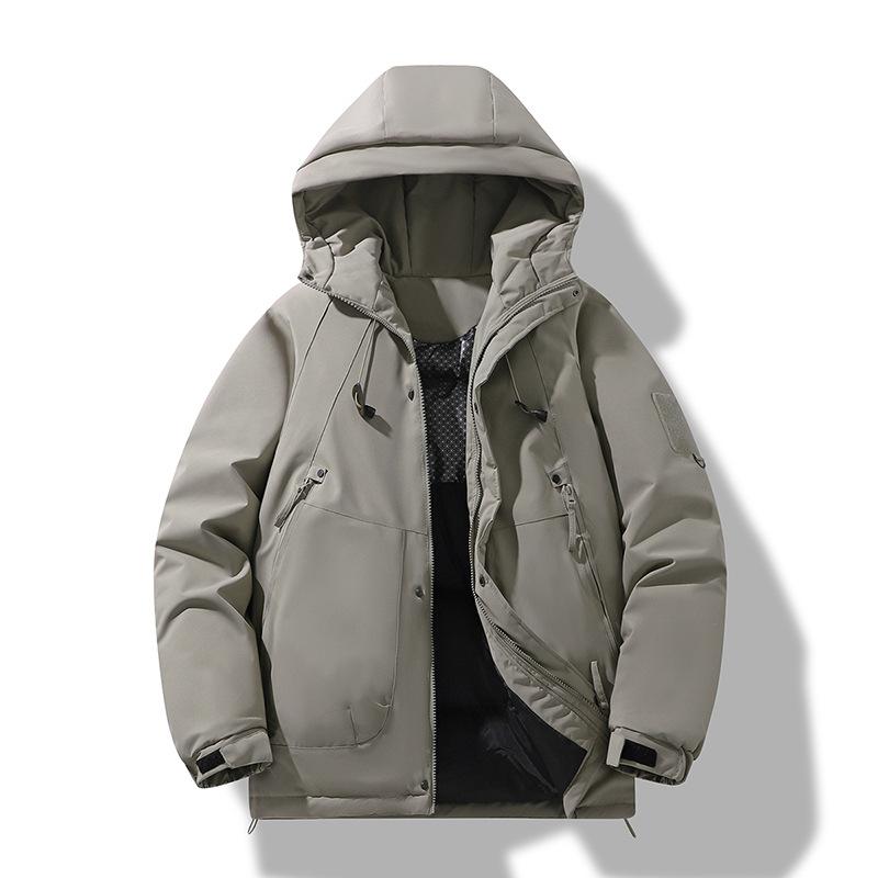 Men's Loose Casual Cotton Jacket Long Hip-Length Warm Winter Daily Coat