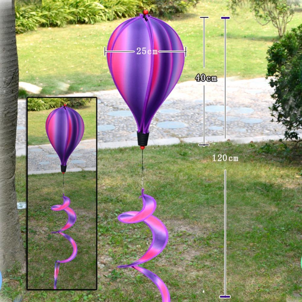 40cm Balloon Hot Air Balloon Spinner Plastic Striped Tie Dye Pinwheels