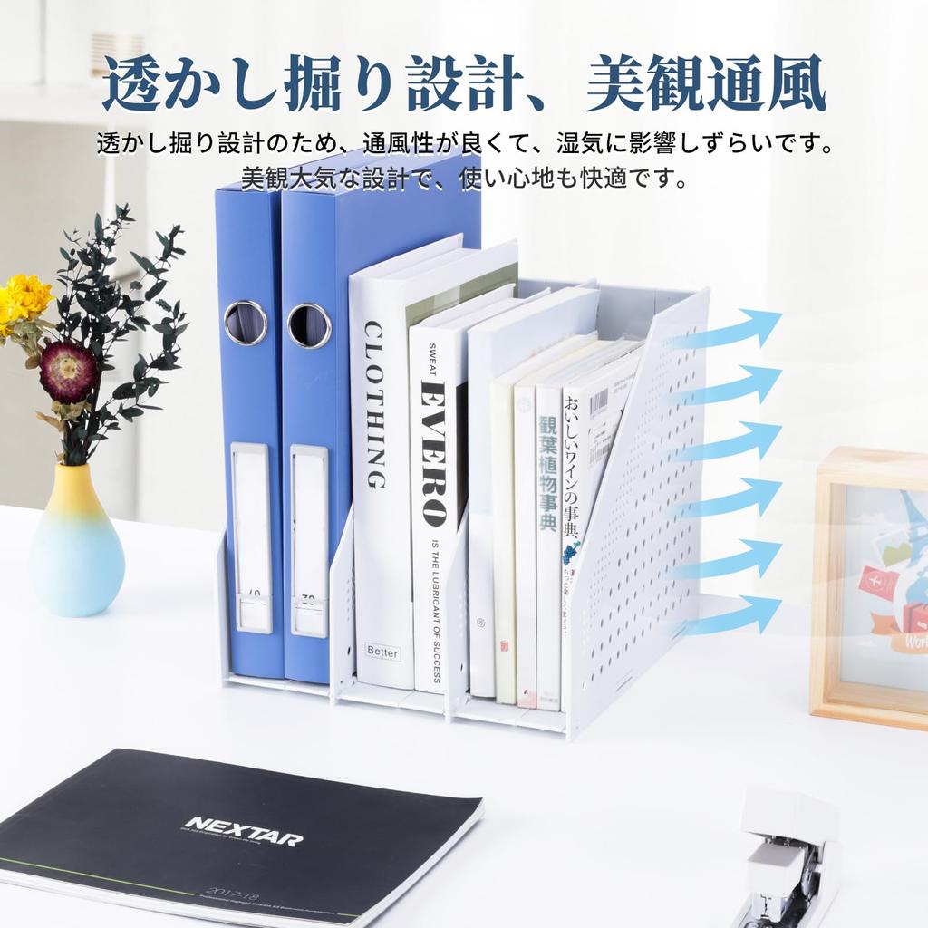 FRETONBA Desk Foldable A4 File File Expandable Desktop Office No Assembly 3 Gray Shelf, Bookstand, Stand, Box, Storage, Magazine/Newspaper/Document