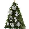 24pcs Creative Christmas Tree Pendant Silver Hanging Ornament Christmas decoration tags  Wedding