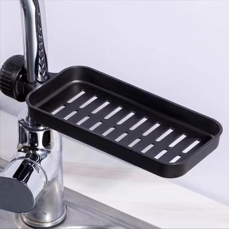 No-Drill Stainless Steel Faucet Storage Rack