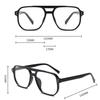 Optical Mirror Men'S Retro Anti-Blue Glasses Large Frame Double Beam Glasses Frame Can Be Equipped With Myopia