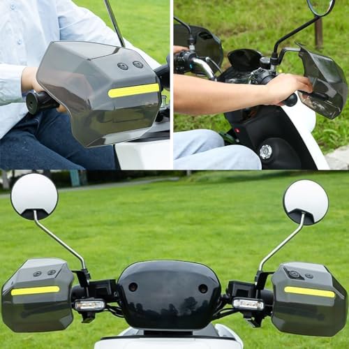 Renjzle Knuckle Guards, Universal Motorcycle Hand Guards, Windshield, Rain Protection, Cold Protection, Protection from Flying Stones, Rain Prote