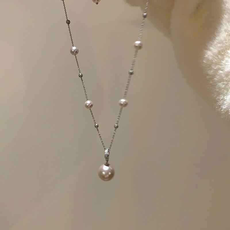 

Vintage Gypsy Pearl Necklace Women s Neck Chain Personalized Clavicle Chain