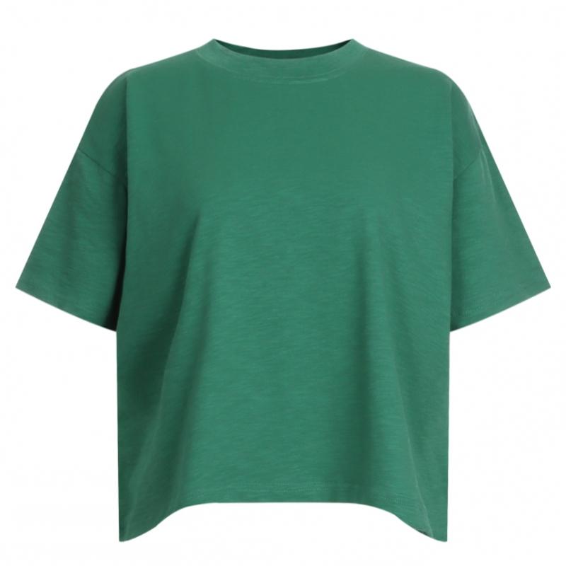 Shop Korean Women S Round Boxy looSe Semicrop SS Tee White Dai wSh 20768 White