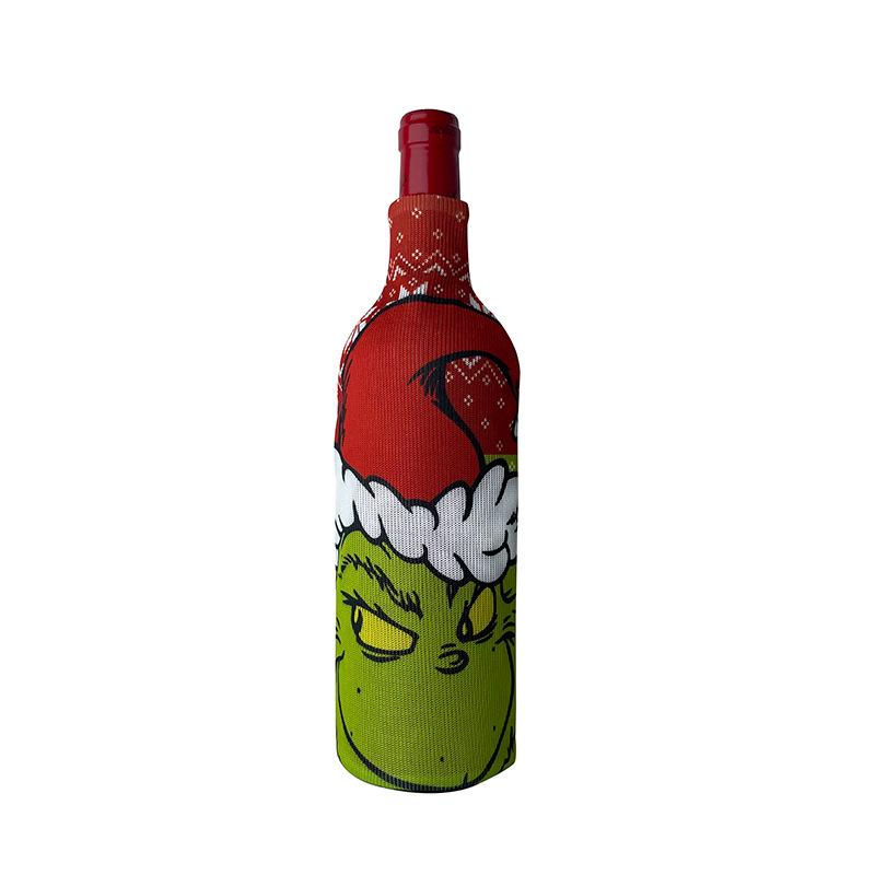 Grinch Wine Bottle & Champagne Cover for Christmas/New Year Hotel & Restaurant Decor