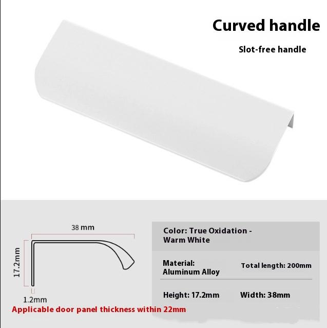Verborgene Metall-Schubladengriffe, Moderne Schrankbeschläge für Kleiderschrank und Schubladen, 8 cm - 50 cm