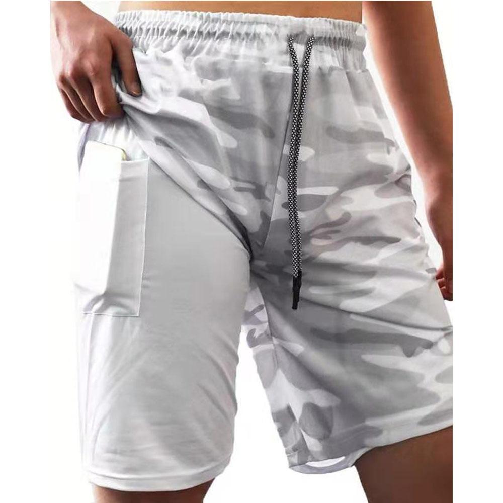 Sportshorts Mannen Sportkleding Dubbellaags Hardloopshorts Strandbroek Zomer Sportschool Fitness Training Jogging Korte Broeken