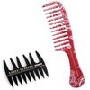 BABLO POMADE Grooming Jumbo Comb Set with Red Bandana and Paisley Pattern and Mesh Barber Comb, Coarse-Toothed,