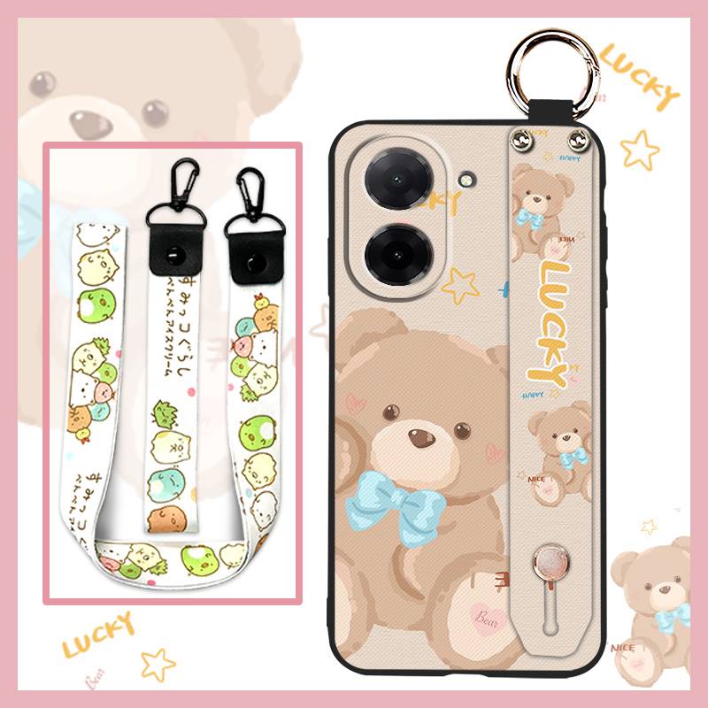 Wrist Strap Fashion Design Phone Case For Redmi A5 4G/Xiaomi Poco C71 4G Durable Soft Case Lanyard Protective Silicone