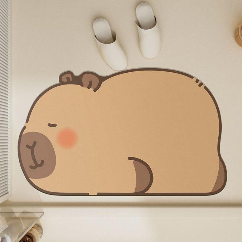 

Bathroom Cartoon Diatom Mud Floor Mat, Toilet Non-Slip And Dirt-Resistant Foot Mat, Bath Room, Quick-Drying, Easy To Take Care Of Household 50*80cm