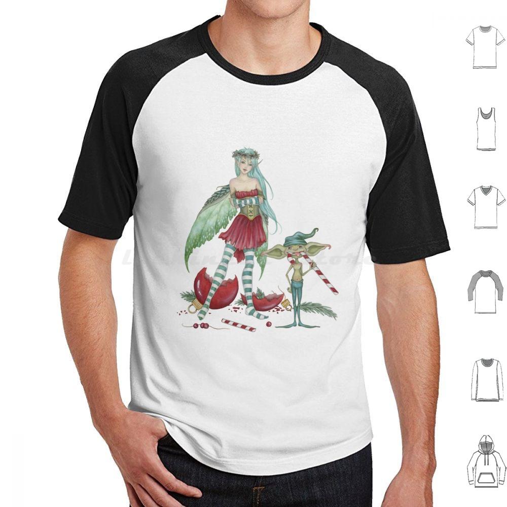 The Naughty List T Shirt 6xl Cotton Cool Tee Fairy Goblin Christmas Winter Holiday Amy Brown Fantasy Mischief Humor Cute