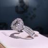 Silve Gorgeous Shiny Stone Zircom Ring For Women Engagement Wedding High Quality Fine Jewelry