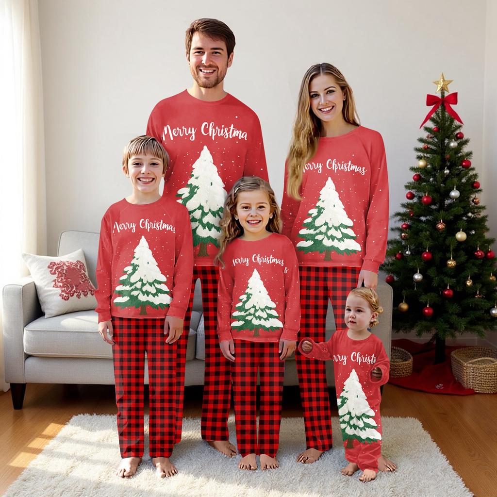 Passende Familiensets mit Weihnachtsmotiven, Langarmshirts und Hosen