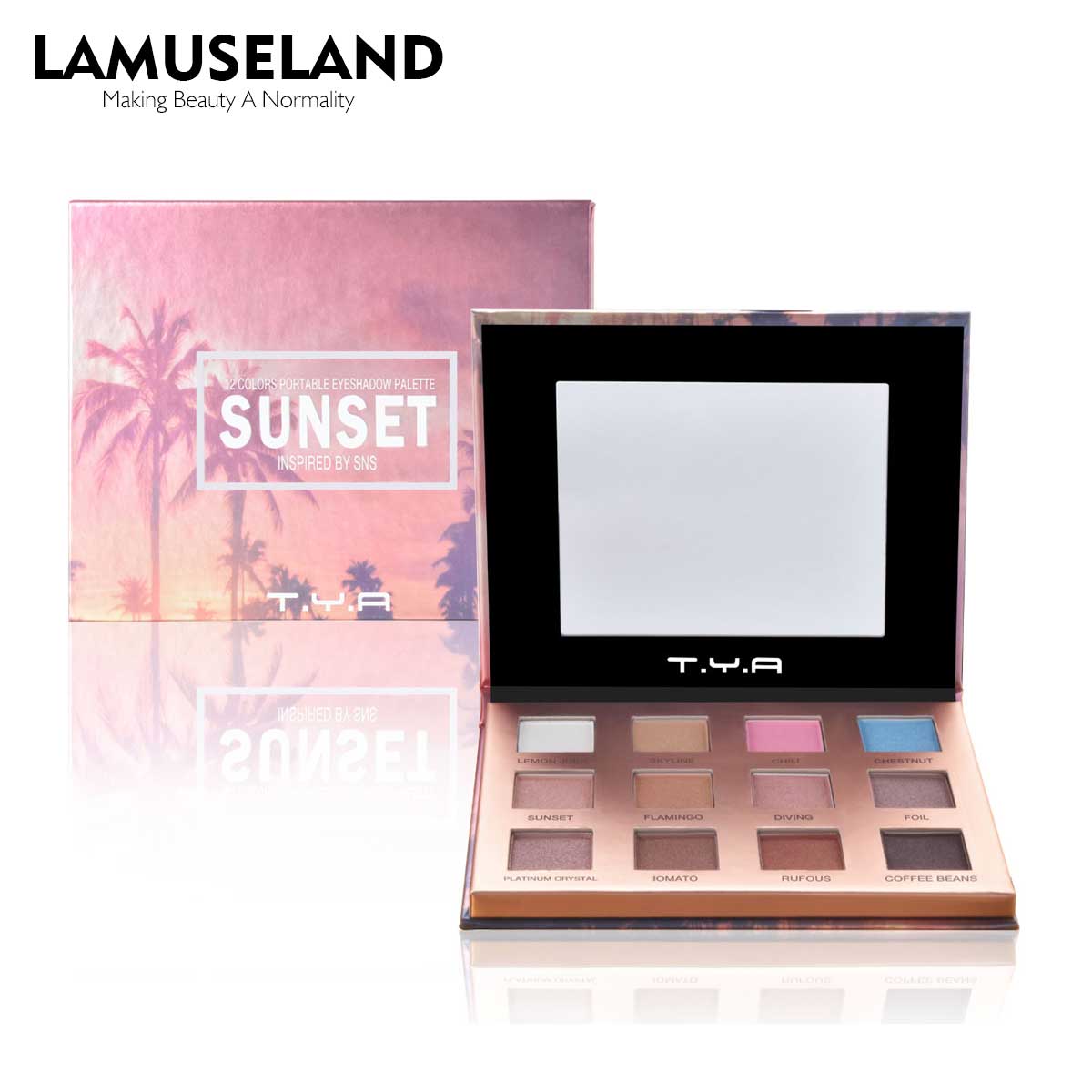 

TYA Burning Eyeshadow 12 кольорів із дзеркалом J0023-J0025