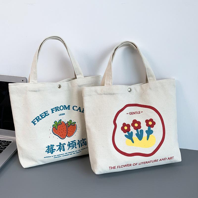 Damen Canvas Tasche Handtasche Bento Tasche Literarisch Niedlich Mommy Bag Für Unterwegs Handtasche
