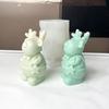 Sturdy Food Grade Silicone Candle Making Mould With Christmas Tree and Reindeer Designs