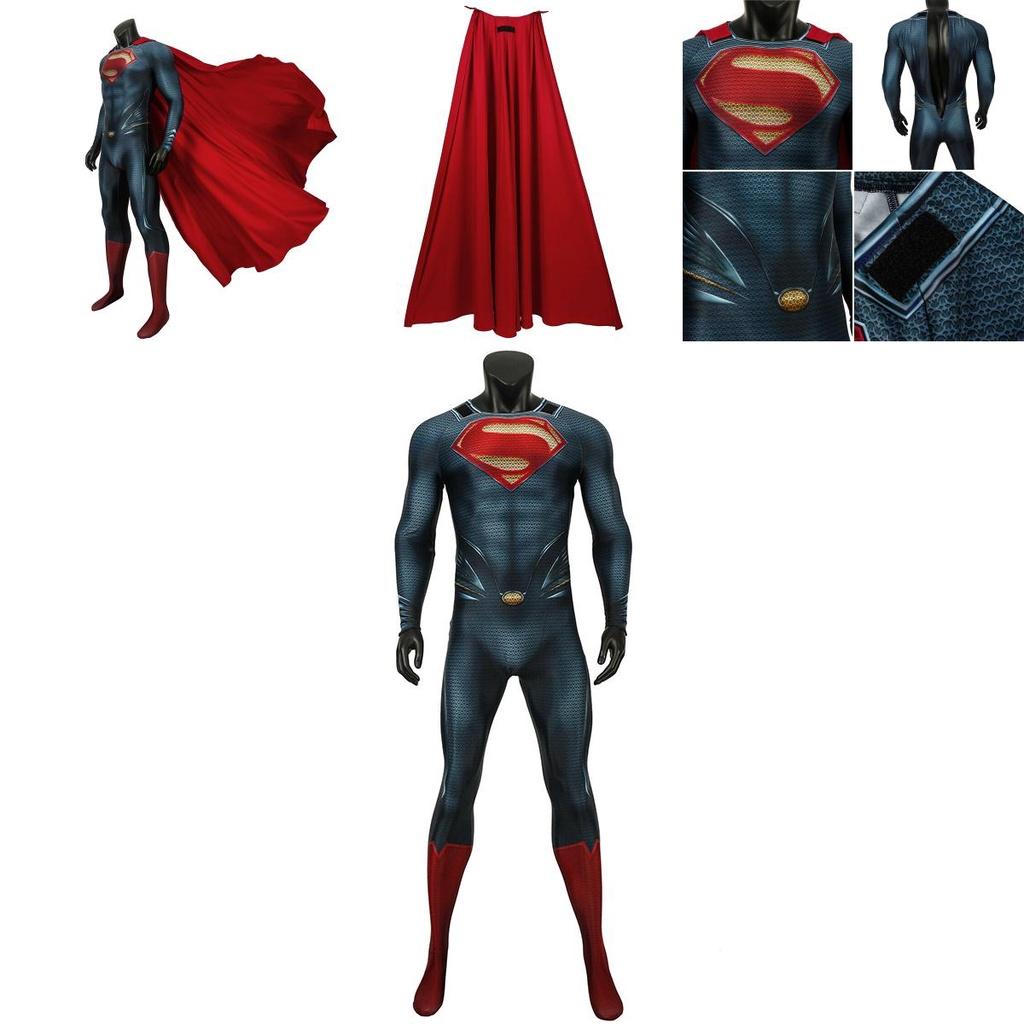 Quality Superman Man Of Steel Cosplay Costume For Unisex Adults And Kids**