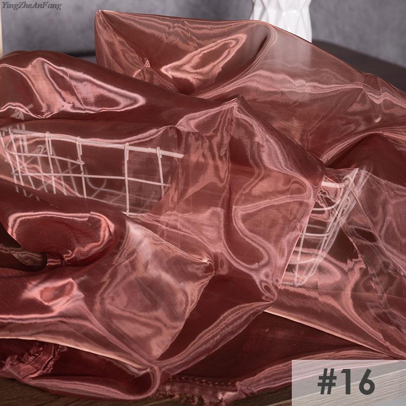 Perspective Crystal Satin Fabric Floating Liquid Silky Metal Touch Stiff Fashion Designer Fabric For Sewing Dress Hanfu Material