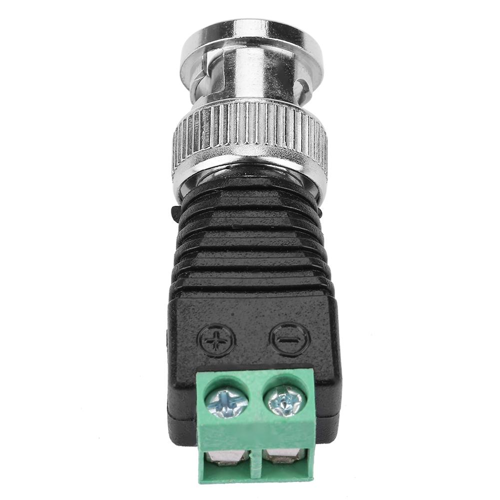 10Pcs Green Coaxial BNC Male Cable Connector Terminal Adapter CCTV Video Balun Camera