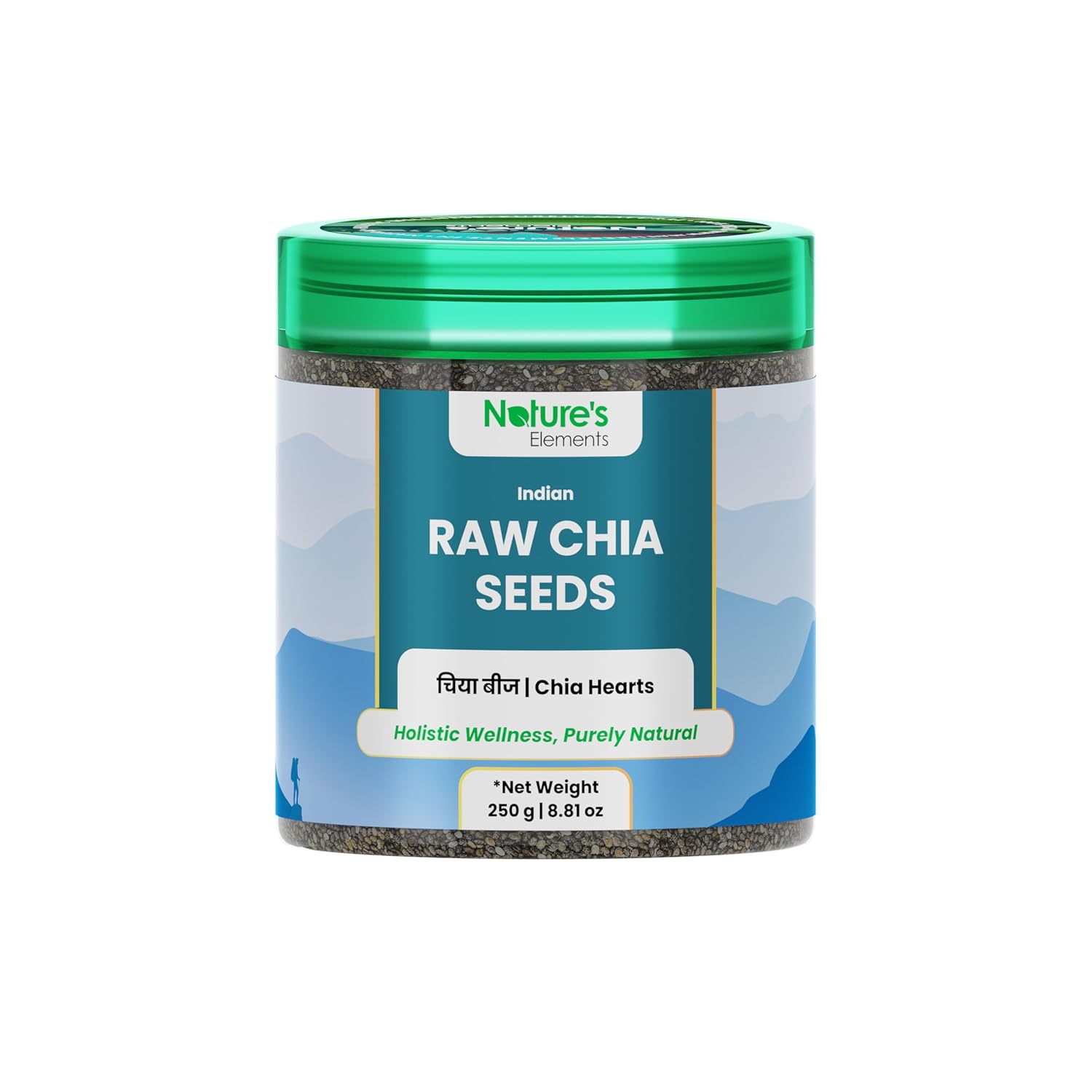 

Natures Elements Raw Chia Seeds 100% Pure & Raw Seeds For Eating | 250gm 0.5lbs