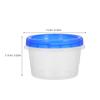 6Pcs Round Airtight Food Storage Containers Plastic Clear Lids Stackable Fridge Organizer Reusable Fruit Vegetable Preservation