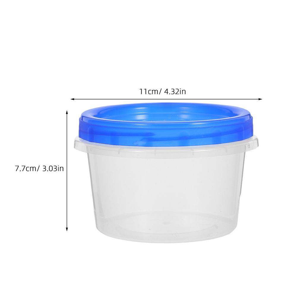 6Pcs Round Airtight Food Storage Containers Plastic Clear Lids Stackable Fridge Organizer Reusable Fruit Vegetable Preservation