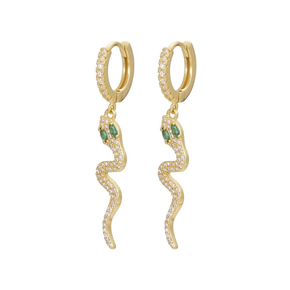 

Серьги-змеи из стерлингового серебра 925 пробы в стиле «Год Змеи» с бриллиантами, женские, индивидуальные, простые, с небольшими пряжками для ушей, серьги-аксессуары 925 silver