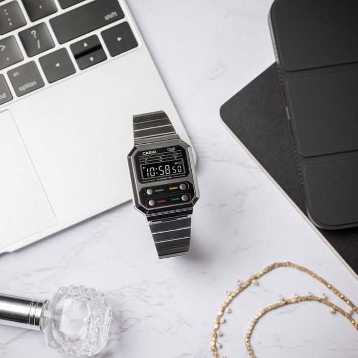 Casio Vintage A100WEGG-1AVT Blackwatch Black, One Size