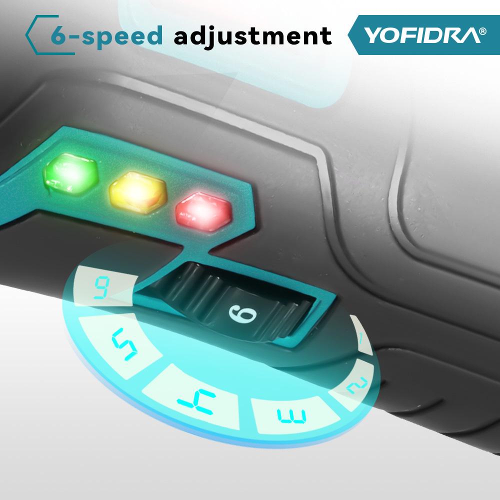 YOFIDRA 6 Gears Car Polisher 7000rpm Electric Polish Automobile  Polishing Sealing Glaze Machine Rotary Tool For 21V 18V Battery