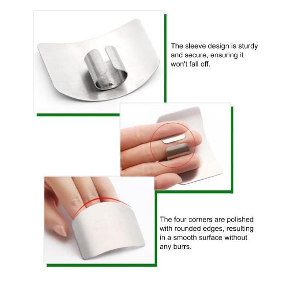 Nerezový chránič prstů Nastavitelný chránič prstů proti pořezání Bezpečnostní chránič Opakovaně použitelný štít na ruku pro krájení zeleniny