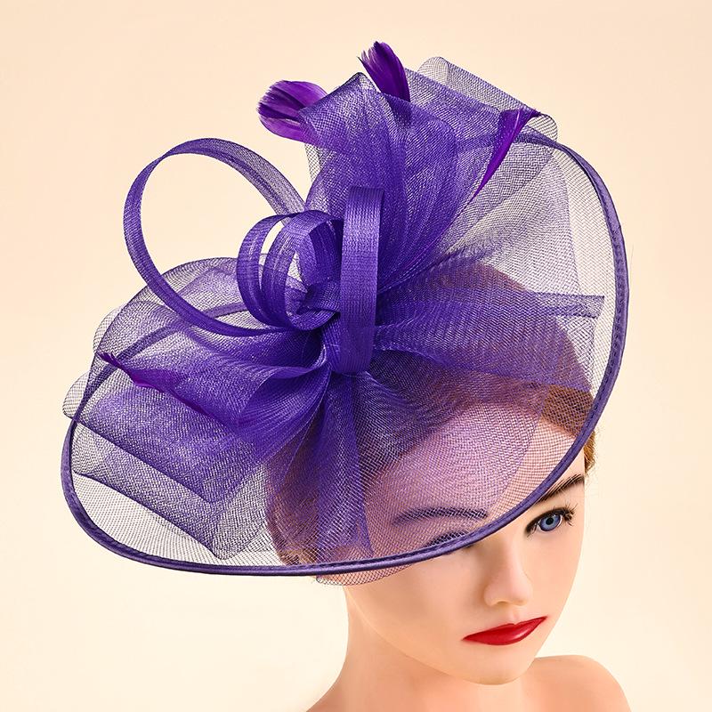 Elegant British Mesh Bow Fascinator: Bridal, Racecourse, Tea Party Hair Accessory