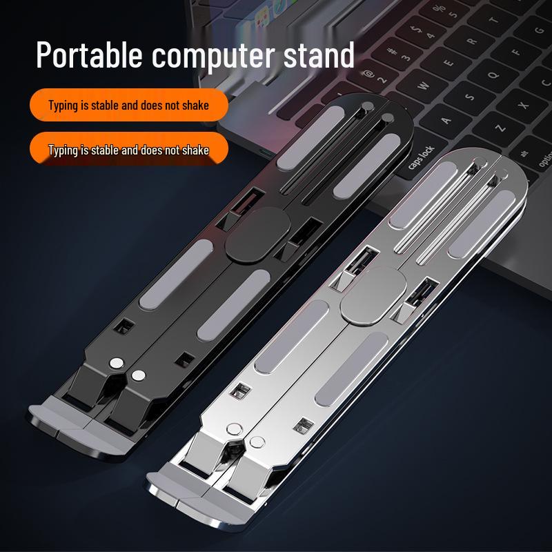 Adjustable Aluminum Laptop Stand: Heat Dissipation, Strong Load Bearing, Lightweight, and Portable