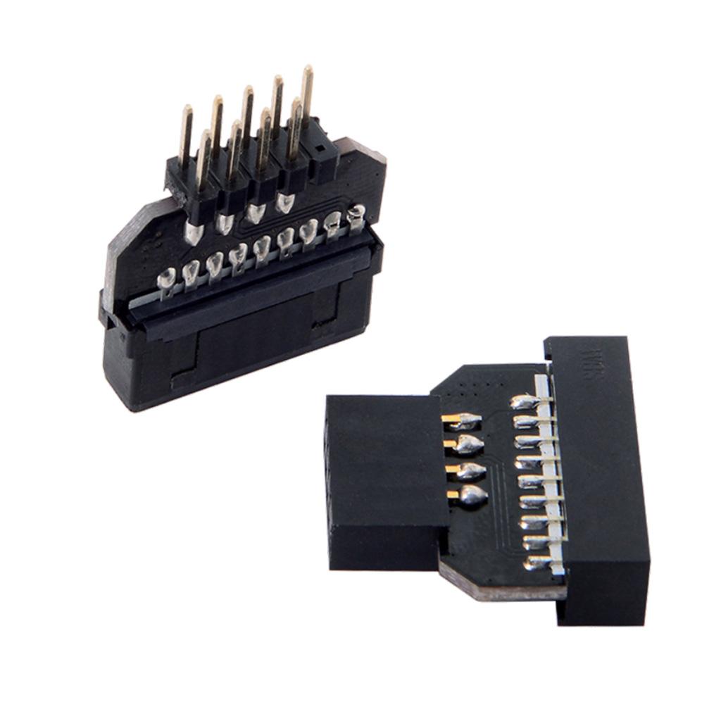 Motherboard USB 3.0 19/20pin To USB 2.0 9pin Adapt Connector Front Panel Plug-in