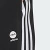 adidas Neo Dreistreifen Colorblock Kordelzug Cropped Sporthose Damen Unterteile Schwarz IK2428