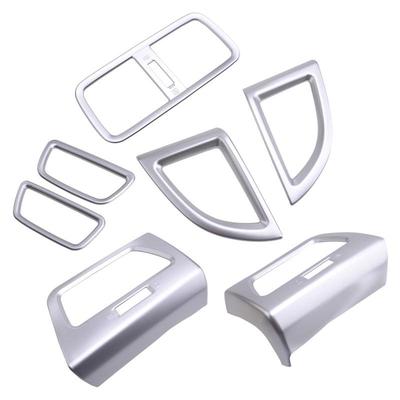 Car Interior Matte Silver Dashboard AC Air Vent Frame Kit Fit for Honda CRV CR-V 2012-2016