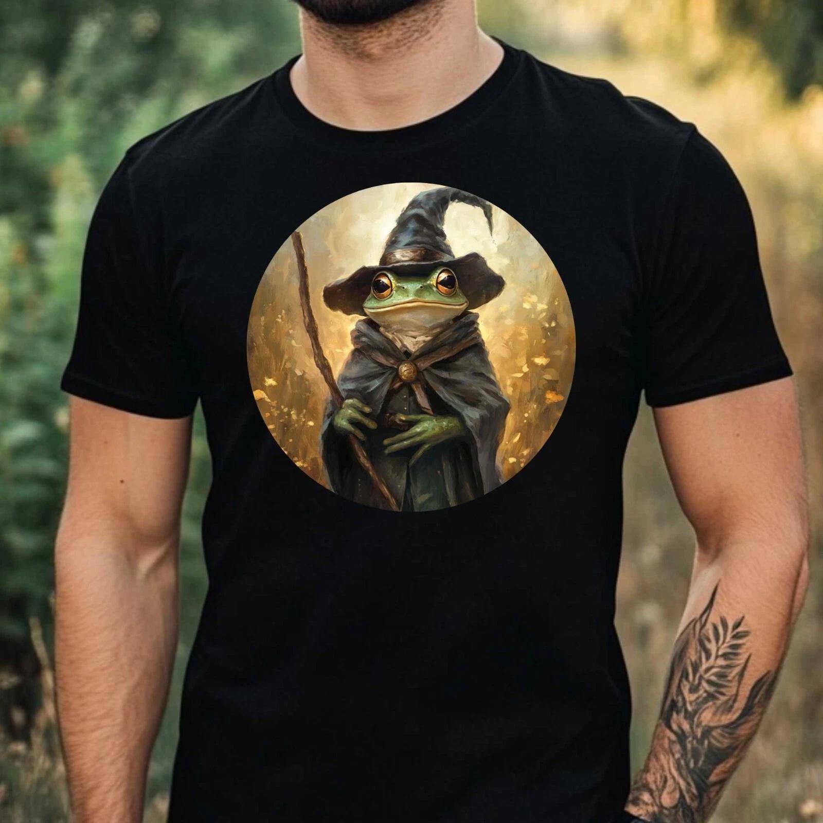 T-Shirt Herren Frosch Zauberer Motiv Baumwolle Größe XS bis 5XL L