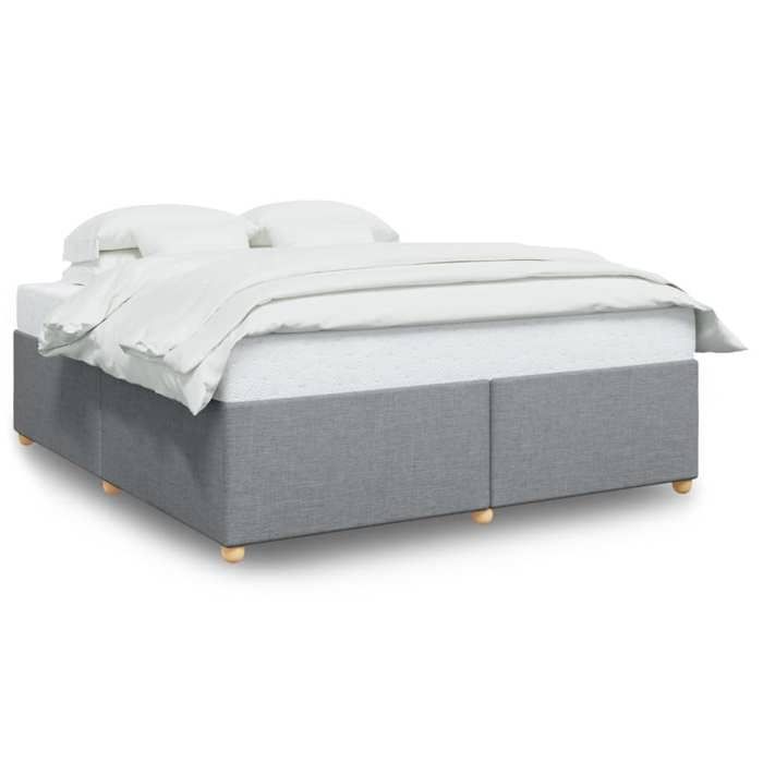 VidaXL Bed Frames Without Mattress Light Grey 200x200 Cm Fabric 3284757
