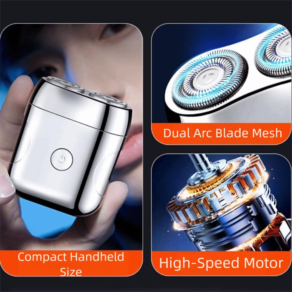 Ultra Clean Electric Shaver Washable Mini Shaving Rechargeable Double Head Razor  Beard
