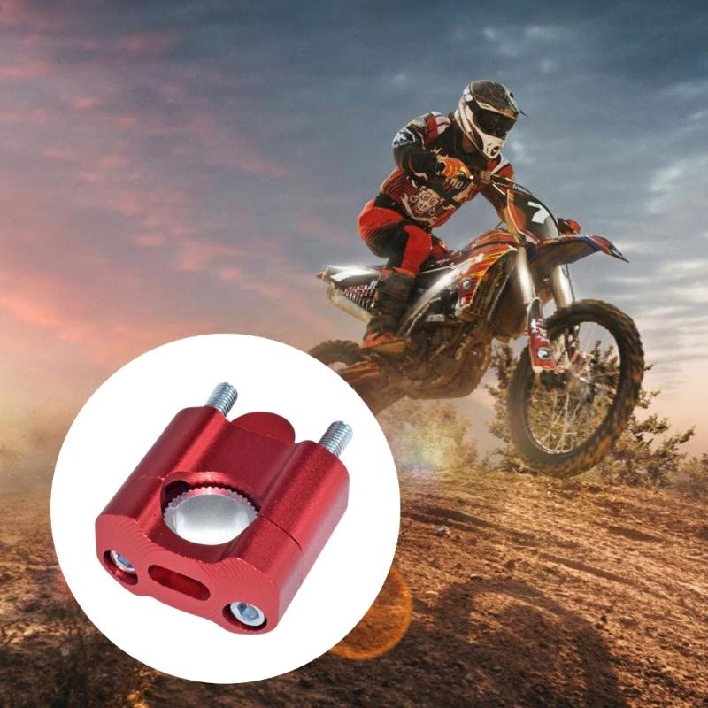 Pair Motorcycle Handlebar Rise Clamps 22mm Aluminum Handlebar Mounts for Off Road Bikes Universal Fit Easy Installation