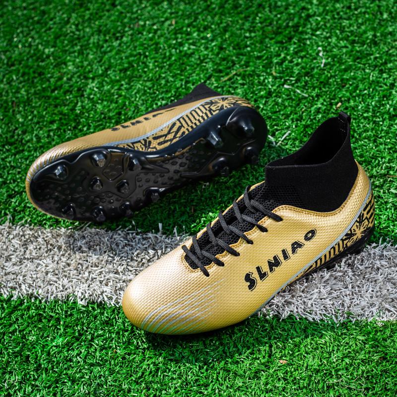 Football Shoes   Men's Large-scale Football Shoes Long Nail Anti-slip and Wear-resistant TPR Artificial Corthop Outdoor Children's Football Shoes