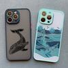 Ocean Whale Jellyfish Hand Painted Pattern Phone Case For Iphone 14 11 12 13 15 Plus Mini Pro Max 7 8 Plus SE 2020 X XR XS Cover