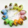 12 szt./zestaw Kreskówkowe Jajka Wielkanocne Ręcznie Malowane DIY Rzemiosło Jajko Wielkanocne Sztuczne Jajko Zawieszka Ręcznie Malowane Sztuczne