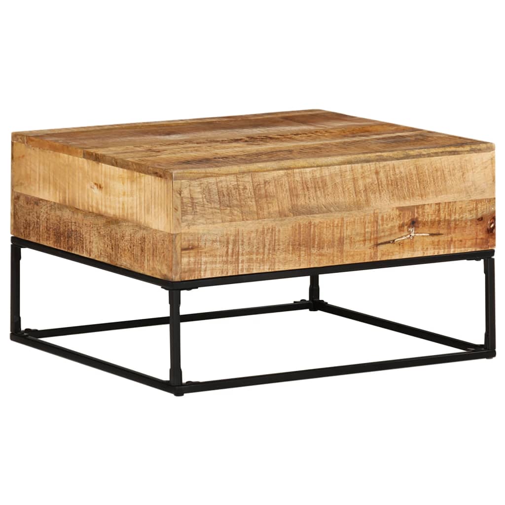  Coffee Table, 68x68x41 Cm, Rough Mango Wood